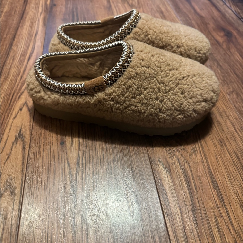 UGG Brown Shearling Slip-Ons